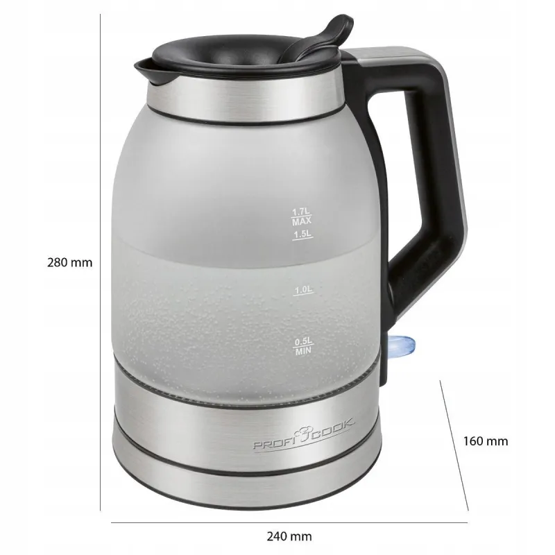 Електрочайник ProfiCook PC-WKS 1215 G :стильний і зручний  для щоденного використання